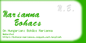 marianna bohacs business card